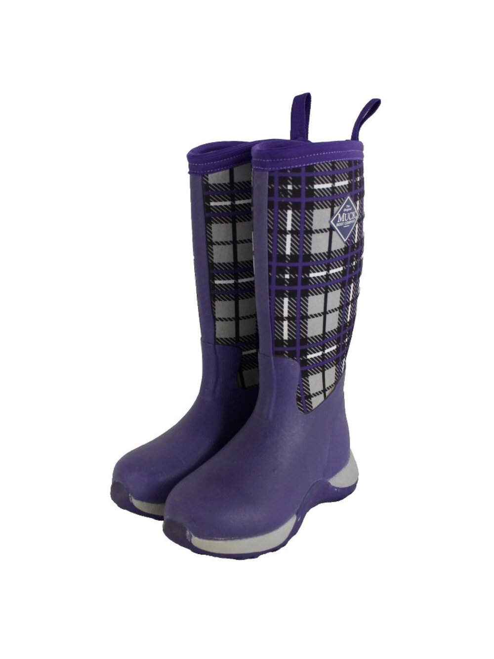 The Original Muck Boot Company Girls Kids Size 12 Purple Plaid Pull On